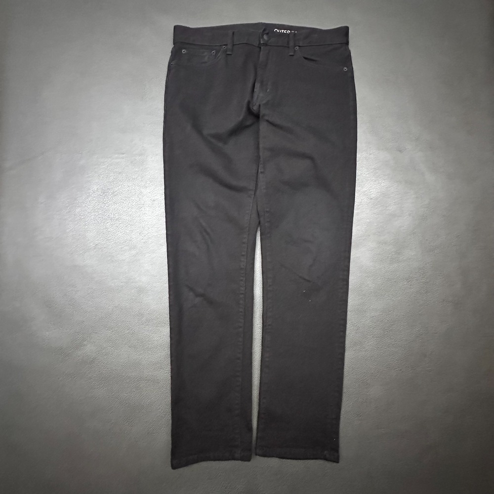 Outerknown Sea Jeans Mens 32x32 Black Local Straight Fit Cotton Stretch Travel